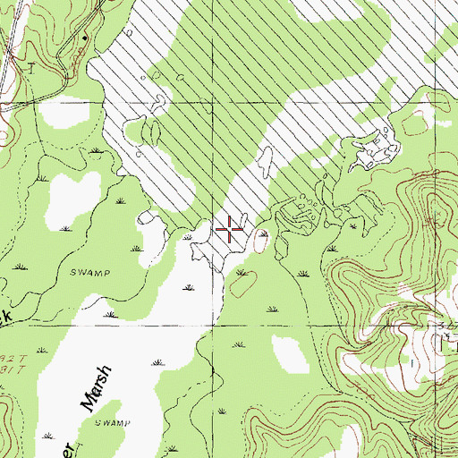 Topographic Map of Mill Creek, TX
