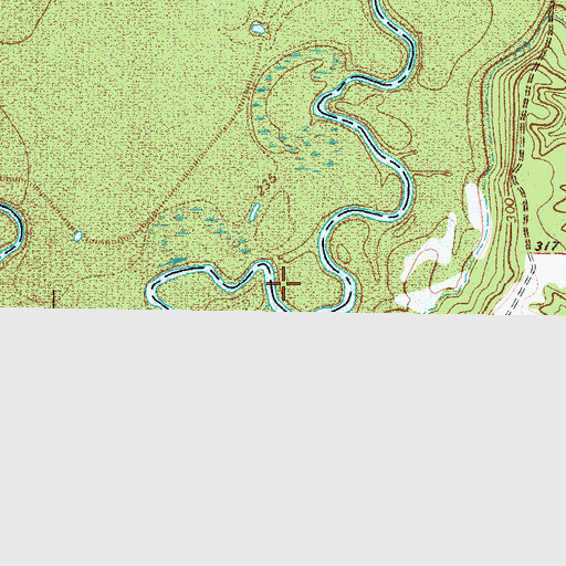 Topographic Map of Mill Creek, TX