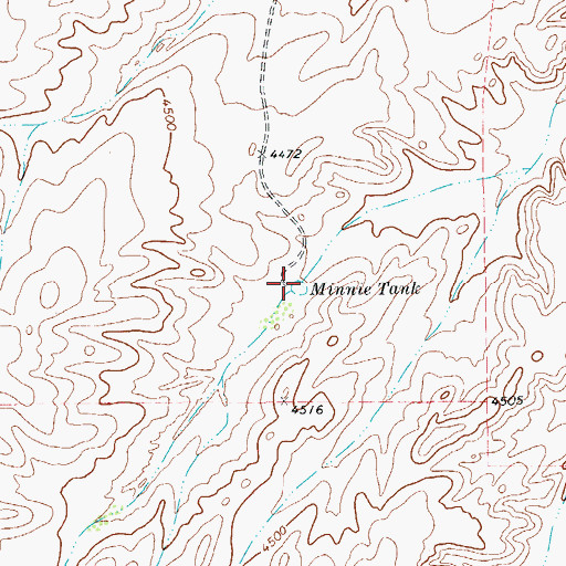 Topographic Map of Minnie Tank, TX