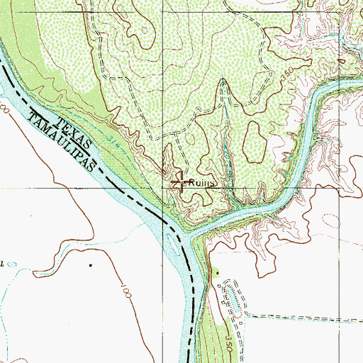 Topographic Map of Mission Dolores a Vista, TX