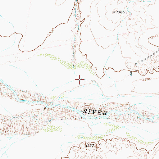 Topographic Map of Moneto Creek, TX