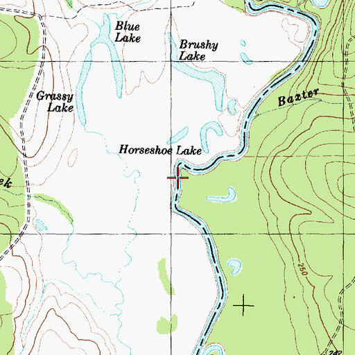 Topographic Map of Monkey Creek, TX