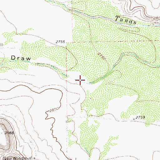 Topographic Map of Monument Draw, TX