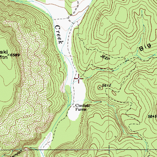 Topographic Map of Big Spring Canyon, AZ