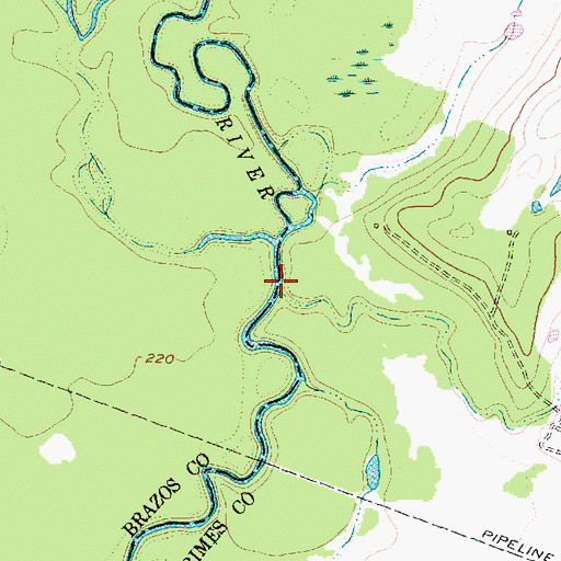 Topographic Map of Morgan Creek, TX