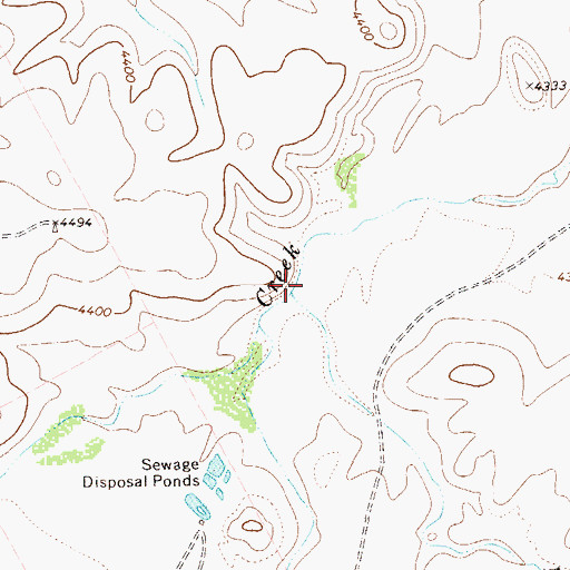 Topographic Map of Moss Creek, TX