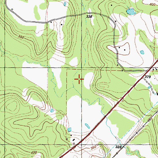 Topographic Map of Mound Prairie Creek, TX