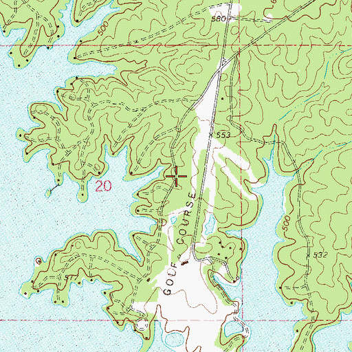 Topographic Map of Pleasant Point Marina, AL