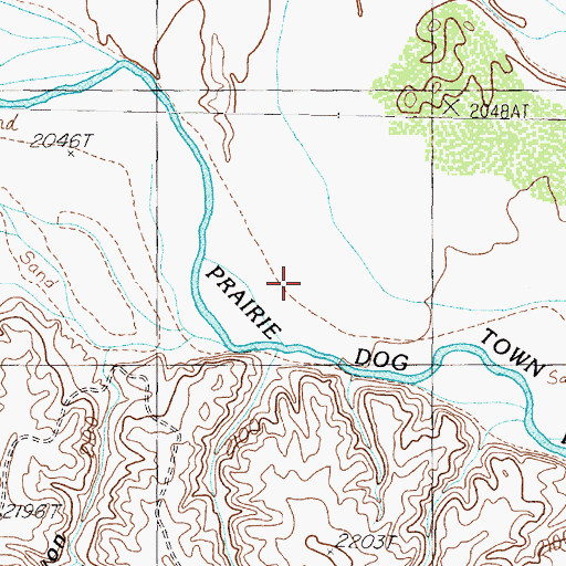 Topographic Map of Mulberry Creek, TX