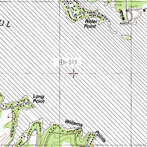 Topographic Map of Lake Murvaul, TX