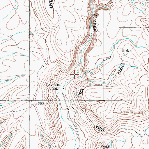 Topographic Map of Musgrave Canyon, TX