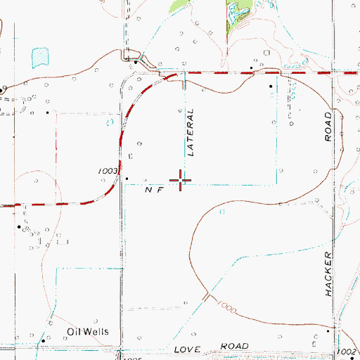 Topographic Map of N F Lateral, TX