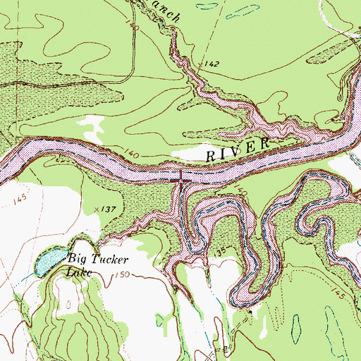 Topographic Map of Nelson Creek, TX