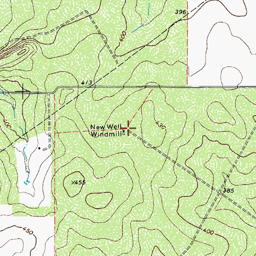 Topographic Map of New Well Windmill, TX