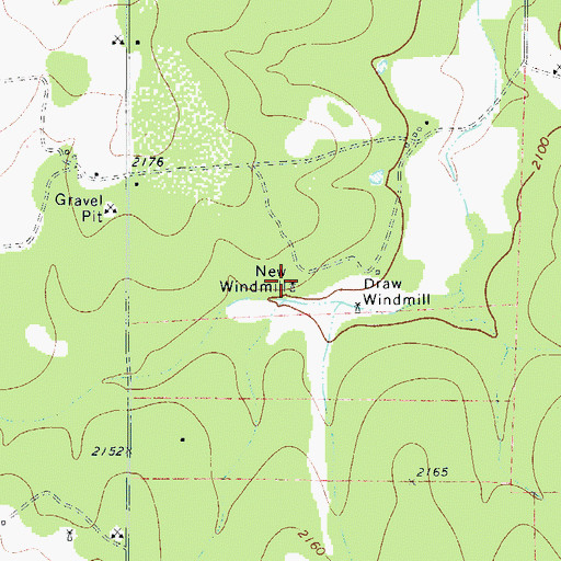 Topographic Map of New Windmill, TX