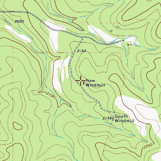 Topographic Map of New Windmill, TX
