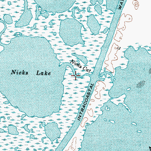 Topographic Map of Nicks Cut, TX