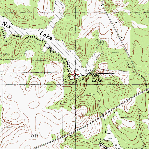 Topographic Map of Nix Lake, TX