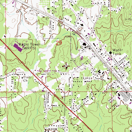 Topographic Map of Robinson Memorial Presbyterian Church, AL