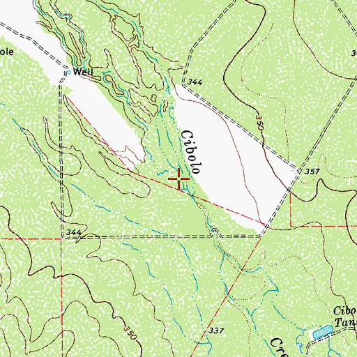 Topographic Map of Nogate Creek, TX