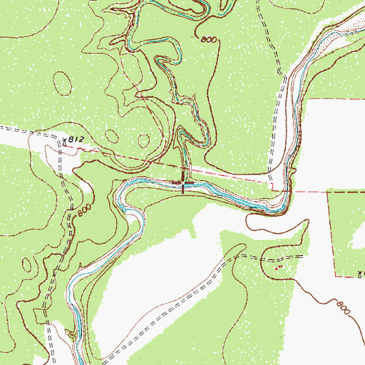 Topographic Map of Nolton Creek, TX
