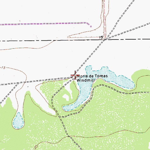 Topographic Map of Noria de Tomas Windmill, TX