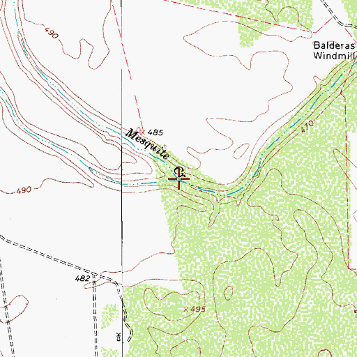 Topographic Map of Noriacitas Creek, TX