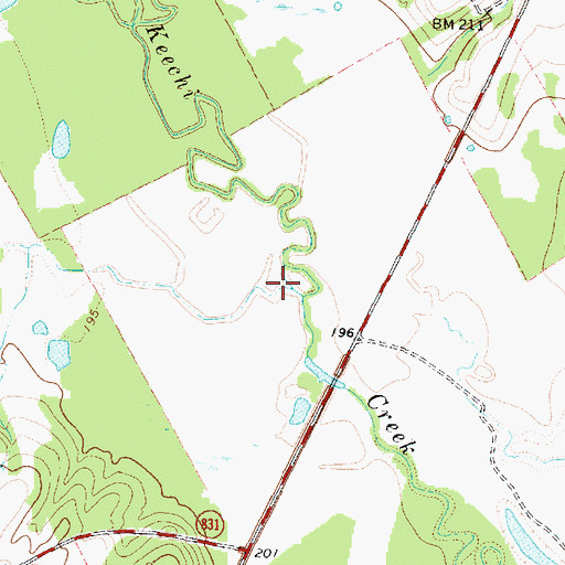 Topographic Map of North Creek, TX