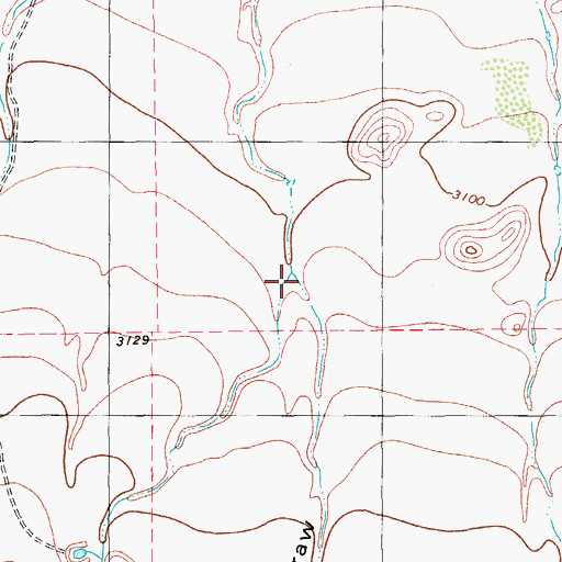 Topographic Map of North Elkins Draw, TX
