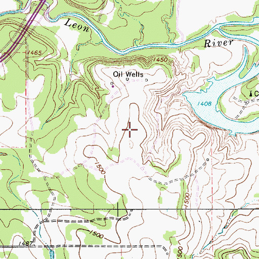 Topographic Map of North Fork Leon River, TX