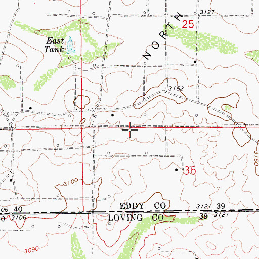 Topographic Map of North Mason Oil Field, TX