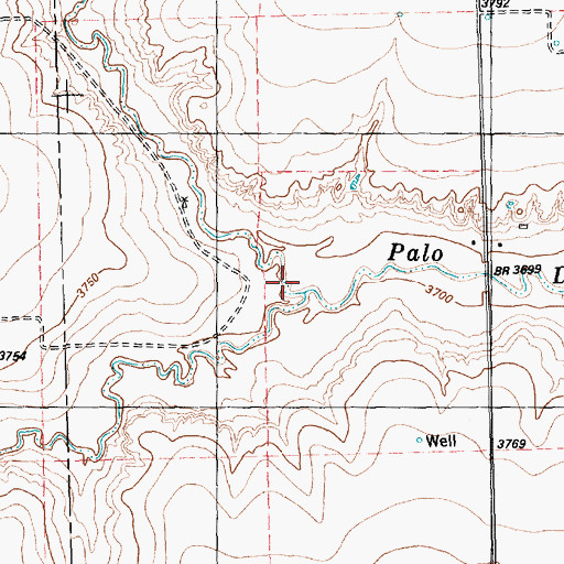 Topographic Map of North Palo Duro Creek, TX