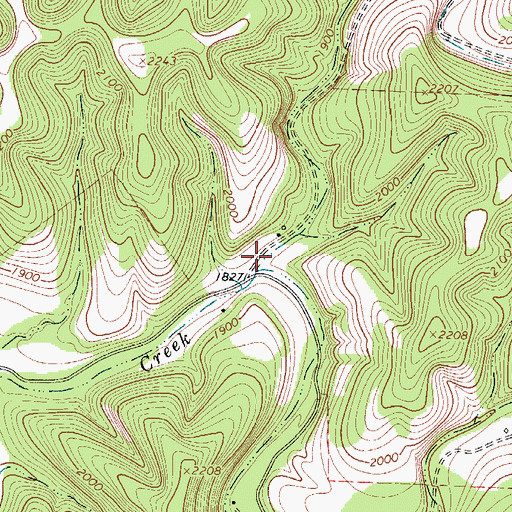 Topographic Map of North Prong Cypress Creek, TX
