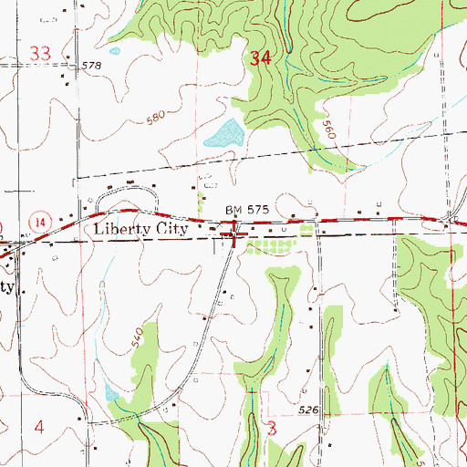 Topographic Map of Salem Macon Baptist Church, AL