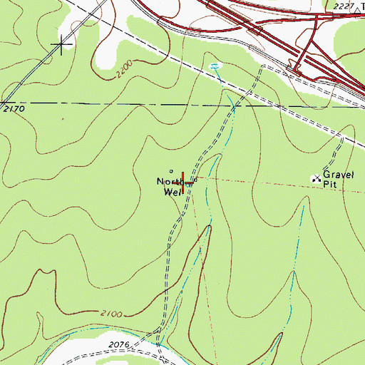 Topographic Map of North Well, TX