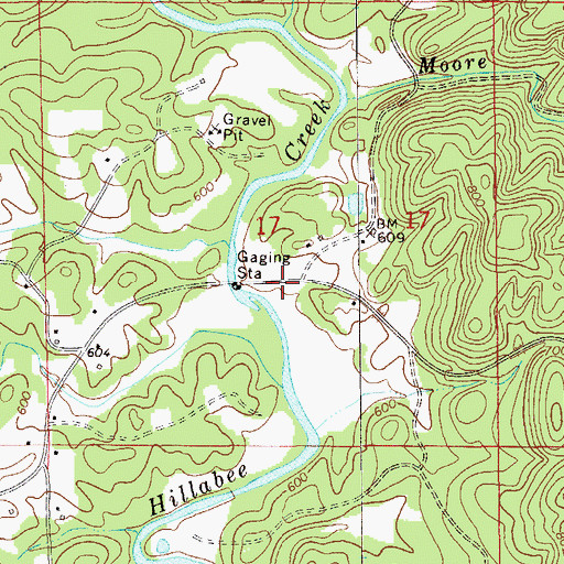 Topographic Map of Sandy Ford (historical), AL
