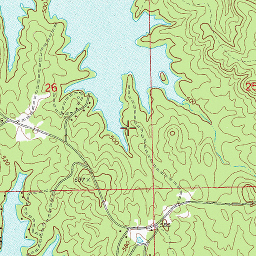 Topographic Map of Shady Grove Church, AL