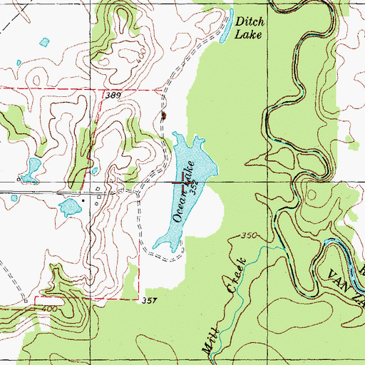 Topographic Map of Ocean Lake, TX