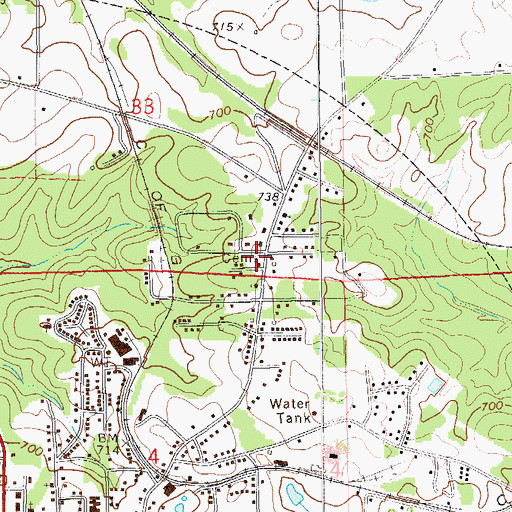 Topographic Map of Shepard Graveyard, AL