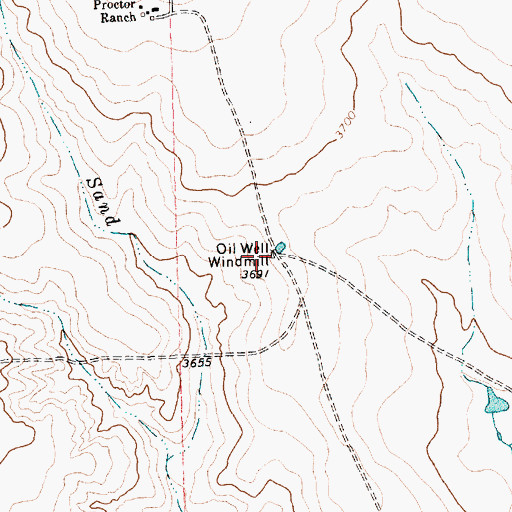 Topographic Map of Oil Well Windmill, TX