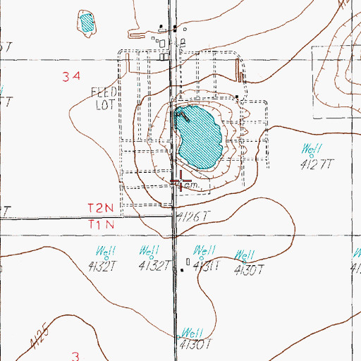 Topographic Map of Mount Olivet Cemetery, TX