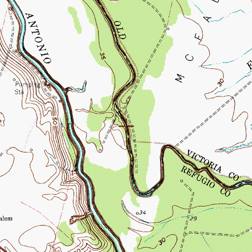 Topographic Map of Old River, TX