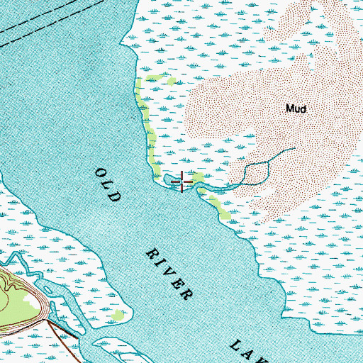 Topographic Map of Old River Lake, TX
