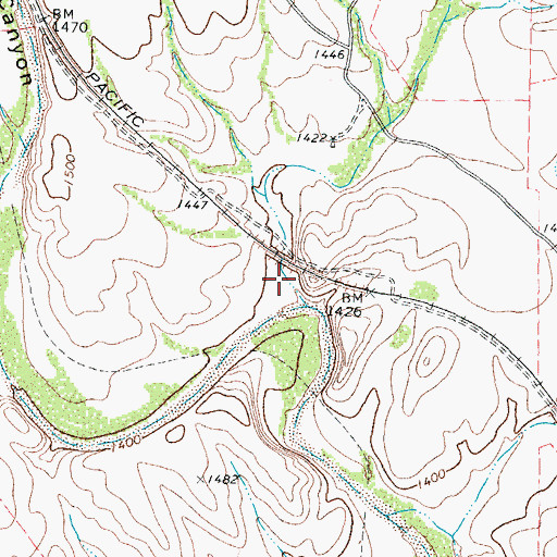 Topographic Map of Osman Canyon, TX