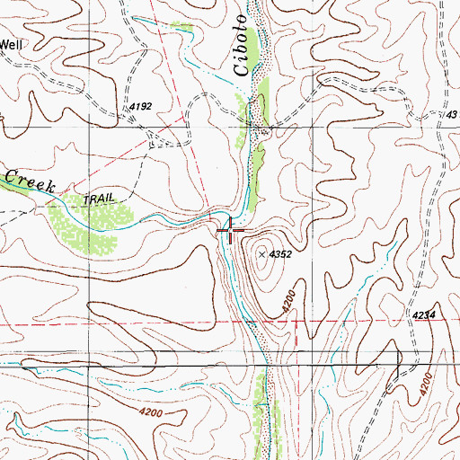 Topographic Map of Oso Creek, TX