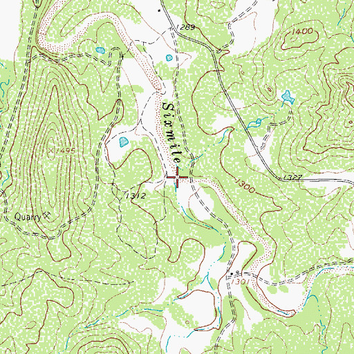 Topographic Map of Owen Creek, TX