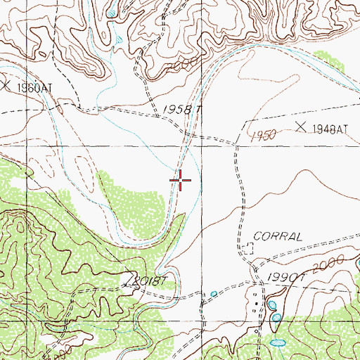 Topographic Map of Oxbow Creek, TX