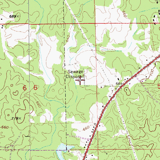 Topographic Map of Springhill Sewage Disposal Plant, AL