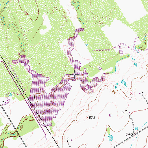 Topographic Map of Packwood Creek, TX