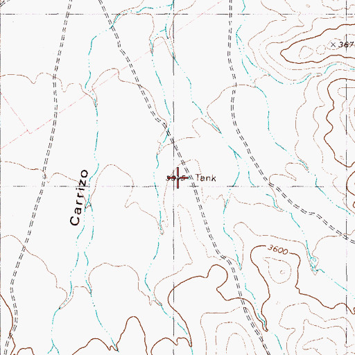 Topographic Map of Paisano Tank, TX